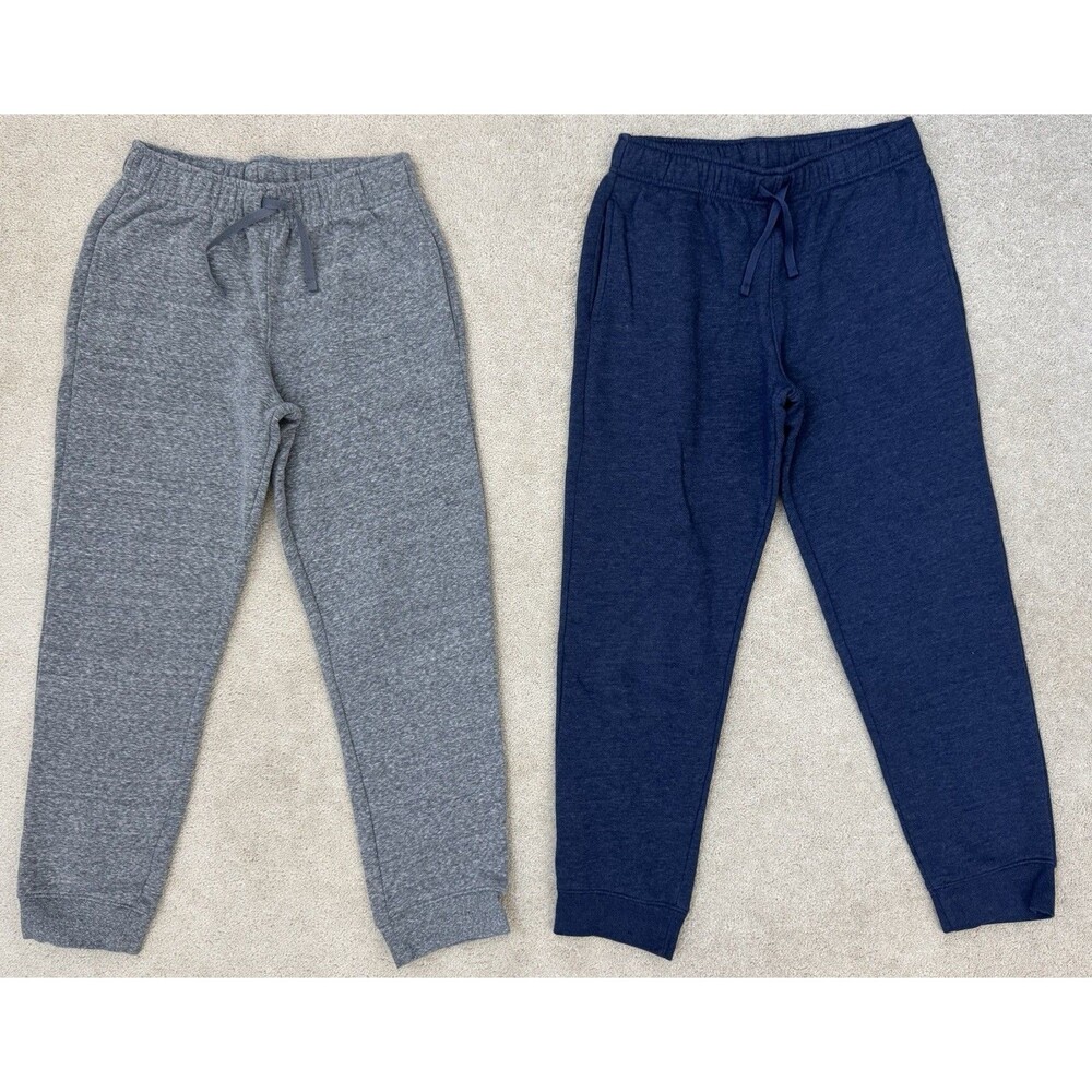 Cat & Jack Boys 14 Soft Navy and Gray Pocket Pull On Sweatpant Bundle of Two!
